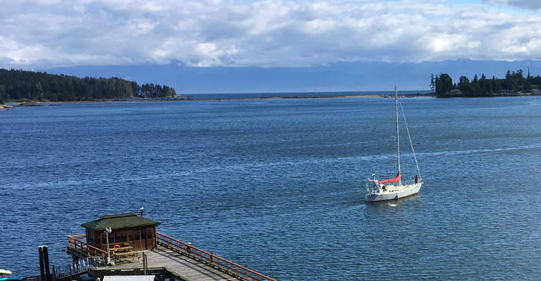 Harbourside wharf and residents sailboat Harbourside wharf and residents sailboat