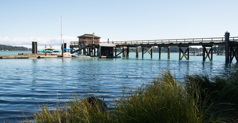 View of wharf from Harboursides beach View of wharf from Harboursides beach